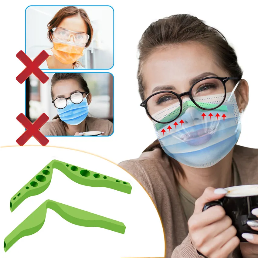 Cuscinetti per ponte nasale in silicone antiappannamento Ponti nasali Design flessibile Striscia di protezione Accessorio Previene l'appannamento degli occhiali Maschera fai da te OOA9128