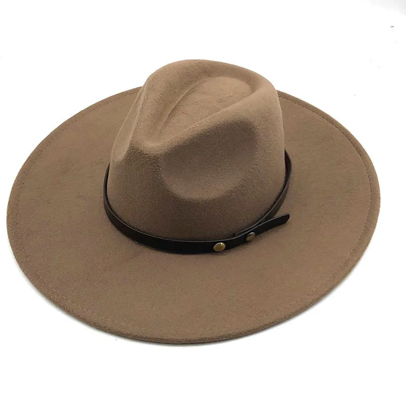 Elegant Wide Brim Wool Floppy Fedora Hat Men For Women And Men