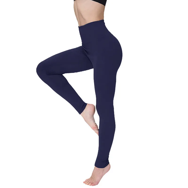 Leggings femininas de cintura alta com controle de barriga e cintura alta leggings sólidas para treino emagrecedora tamanho grande 2277D