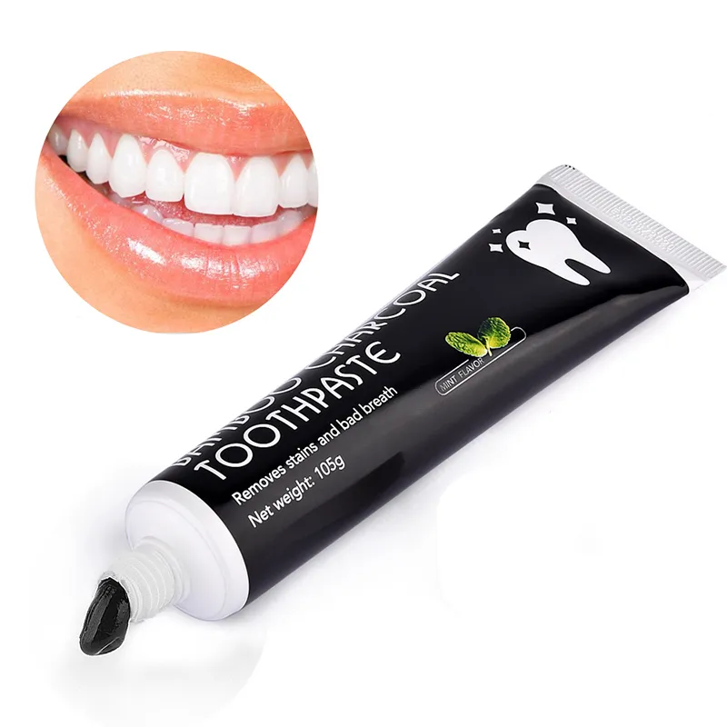 Natural Bamboo Charcoal dentífrico Dental Care 105g Activated dentes de carvão creme dental branqueador para Adulto