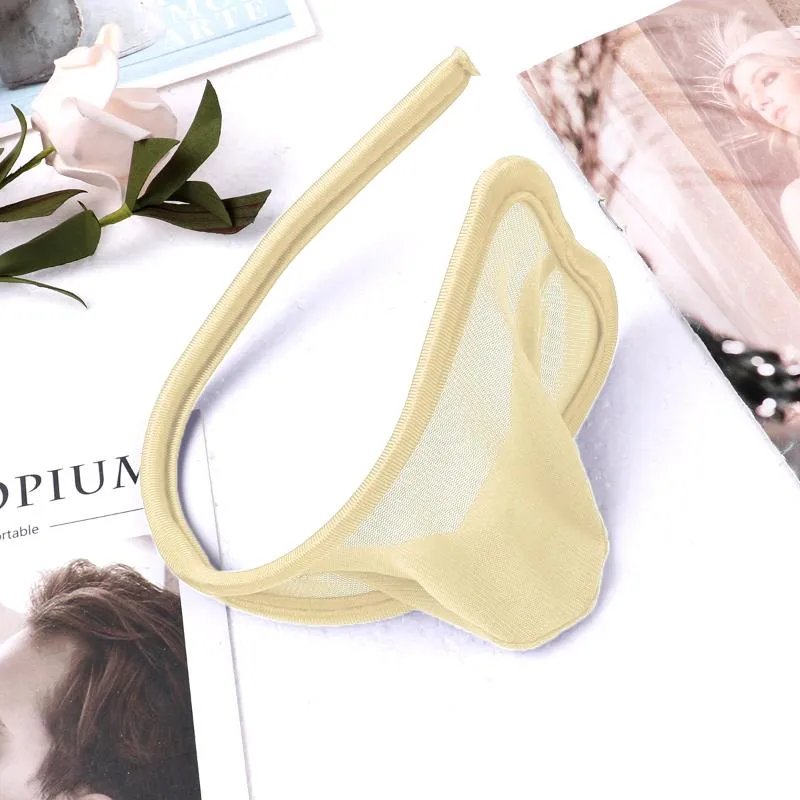 Mens See Through Sheer Mesh Bulge Pouch Mini Lingerie Sissy Pouch