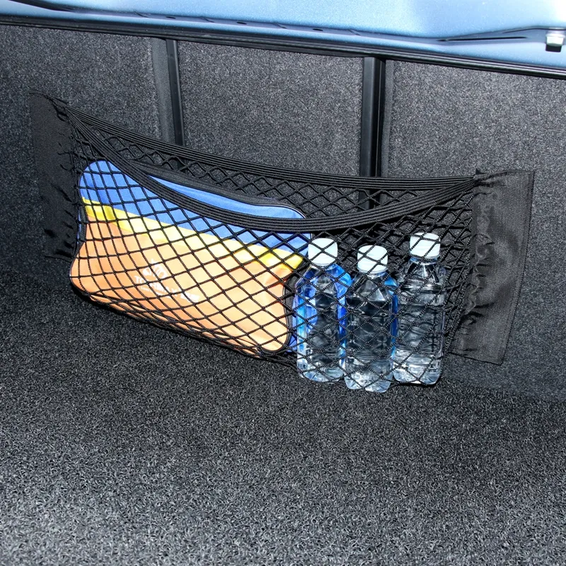 سيارة ماجيك ملصق شبكة تخزين حقيبة 40 * 25 سنتيمتر السيارات الخلفي الخلفية جذع مقعد مرونة سلسلة صافي جيب قفص منظم مقاعد حقائب الظهر BH4077 TYJ