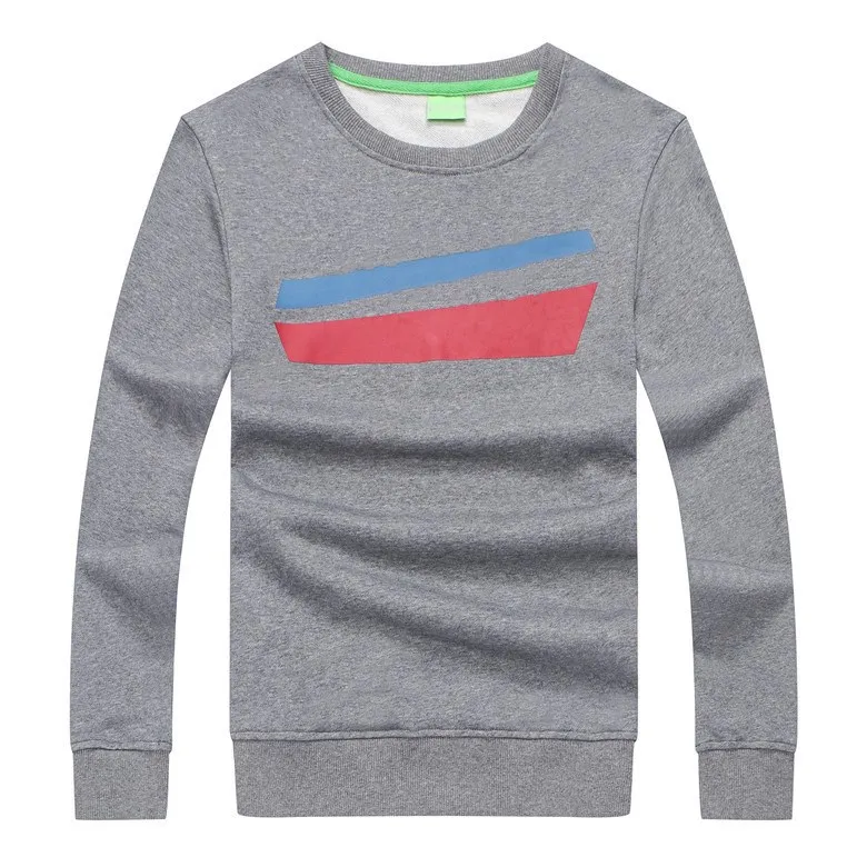 German brand men`s winter and autumn hoodie men`s casual loose solid color stripe print long sleeve