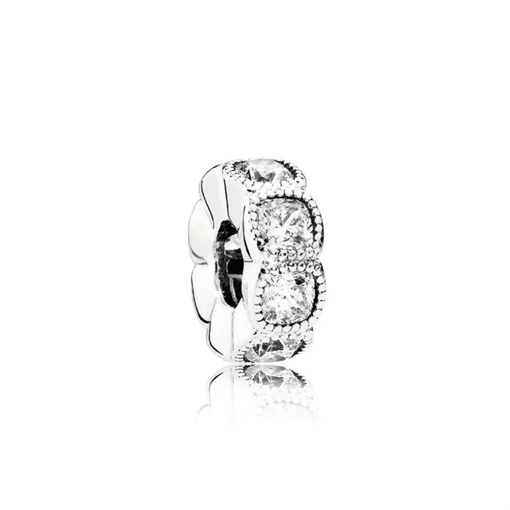 NOUVEAU 100% Sterling Silver 1: 1 Glamour 792027CZ SÉDUISANT COUSSIN SPACER CHARM Perle Original Femmes De Mariage De Mode Bijoux 2018 Cadeau