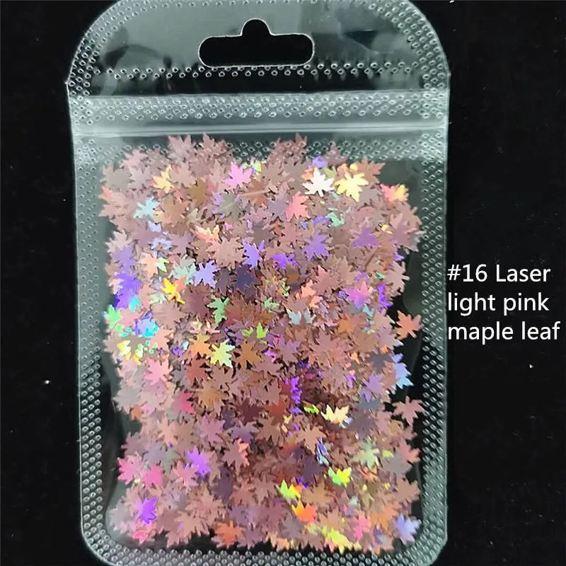 Nail Art Glitter Sequins Butterfly Maple Leaf Laser Star Flakes 3D Silver Gold Sequins Polish Manicure Nail Art Decorations Accessories