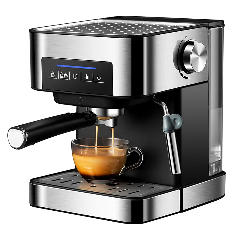 Zhoutu Espressoコーヒー機械内蔵ミルクFlother 15barのコーヒーメーカー850Wカプチーノ機械自動コーヒーマシン