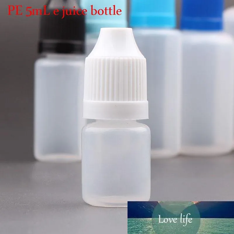2000pccs الكثير 5ML لينة زجاجة إبرة إبرة فارغة الزجاجات القطارة البلاستيكية مع قبعات مضادة للطفس ونصائح رقيقة طويلة ل e cig السائل