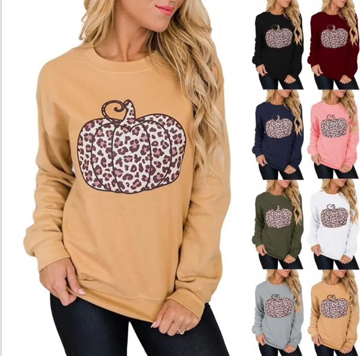 Halloween Sweters żeńska dynia nadruk o dół skoczkowy sweter długi rękawowy sweter Halloween Top Pullover Sweter swobodny losse losse LSK1215