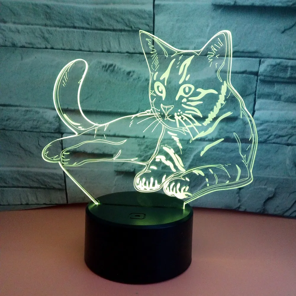 Gradient Touch LED Night Light Creative Cat 3D Table Lamp USB Powered Colorful Perfect Birthday Or Valentines Day Gift From Lampshow 16.89 DHgate.Com