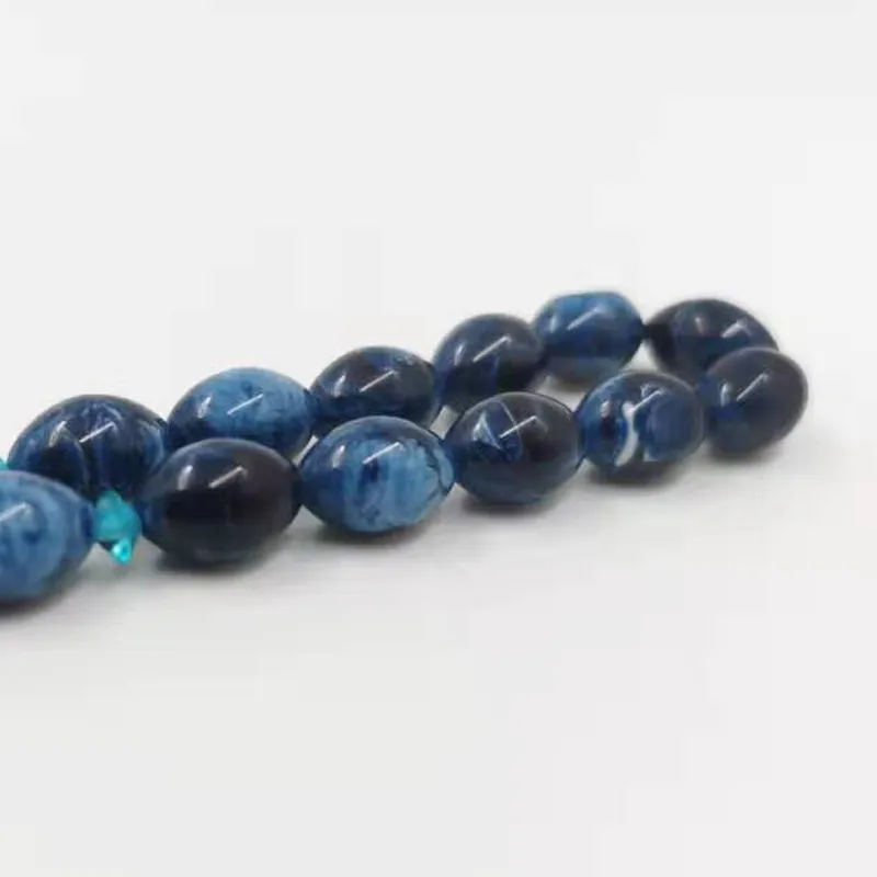 Blue Resin Tasbih bracelet 33 prayerbeads metal tassel islamic arabic fashion rosary Kuwait New design Misbaha Rosary249Q