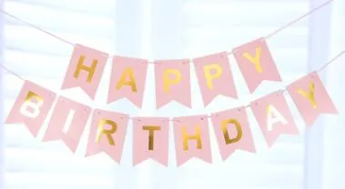 Bn-Hoshi-13 Happy Birthday Banner – 1,8 M Langer Stoffdekor Für Kindergeburtstag – Vormontiert & Wiederverwendbar – 18-teilig – Perfekt Für Fotowand Und Kuchen-Tisch