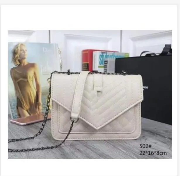 Alta Qualidade Moda bolsa de ombro mulheres Pu ouro, prata e couro cadeia lasca saco Crossbody Mensageiro Saco fêmea handbagwallet 6colorsS1