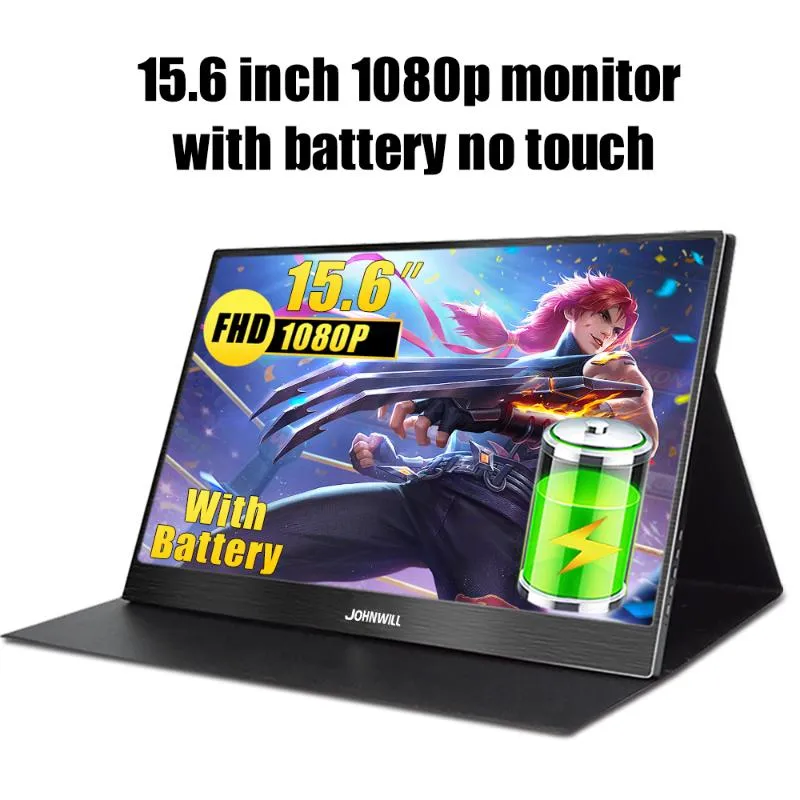 portable monitor 15.6 inch touch battery type usb-c ips lcd 1080p pc gaming display for ps4 laptop switch xbox