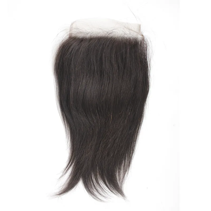 Forawme Swiss Lace Closure – 100% Unbehandeltes Echthaar, 130% Dichte, 1B Schwarz, Frei Teilbar