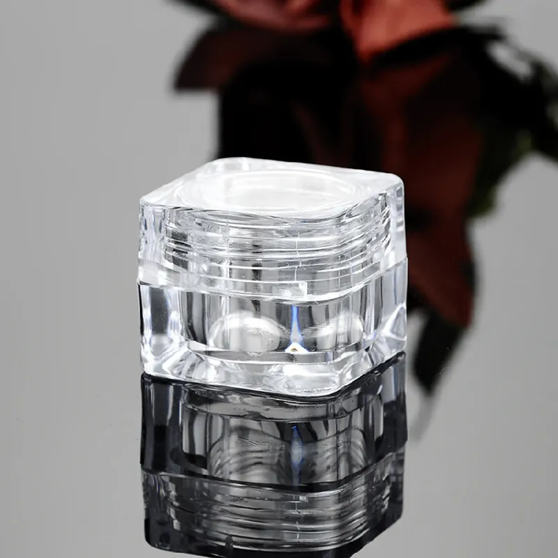 5g Kosmetyk Pusty Jar Pot Pojemnik do powiek Makijaż twarzy Krem do kontenerów Akrylowe do kremów Produkty do pielęgnacji skóry