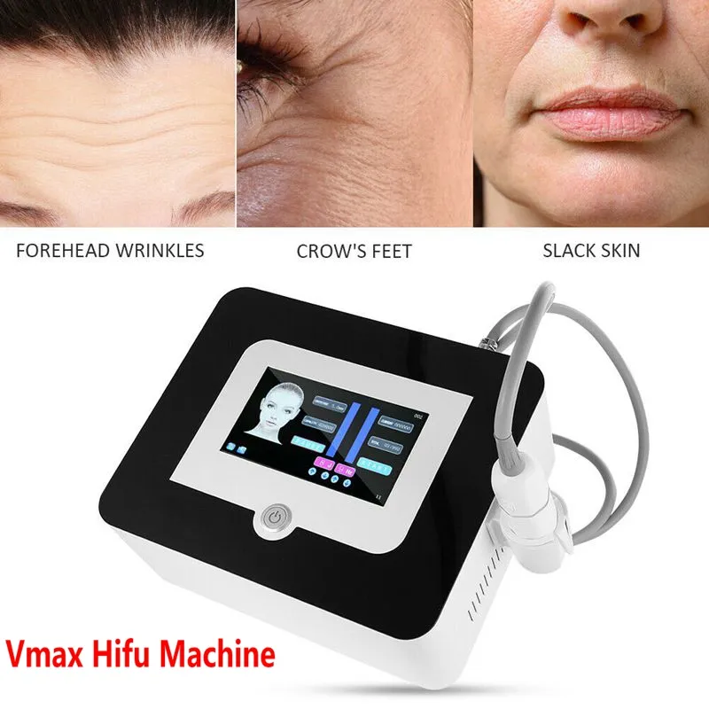 Portable Face Skin Lift High Intensity Focused Ultrasound Anti Aging Wrinkle Removal Vmax Hifu Machine With 3 Cartridges