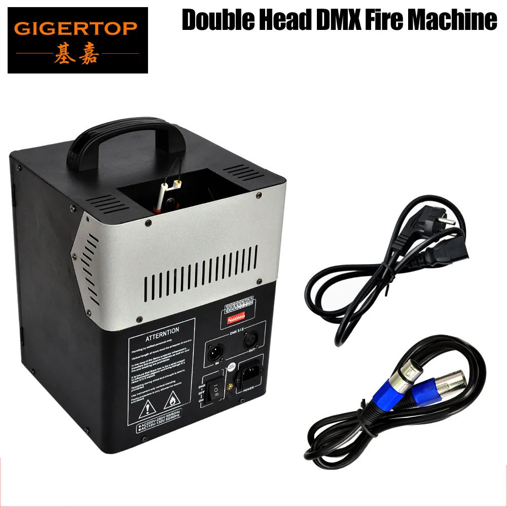 1 stks Two Way Fire Flame Machine DJ Effect apparatuur DMX-besturing voor Outdoor Disco Show Nightclub Club Stage Party Decoration