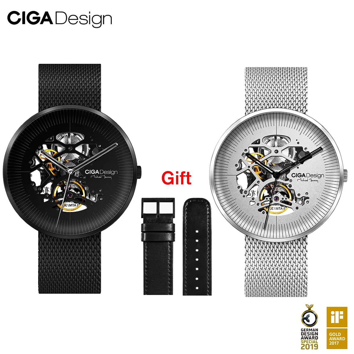 CIGA 디자인 CIGA 시계 기계식 시계 MY 시리즈 자동 중공 기계식 시계 xiaomiyoupin의 남성용 FASION Wa-tch