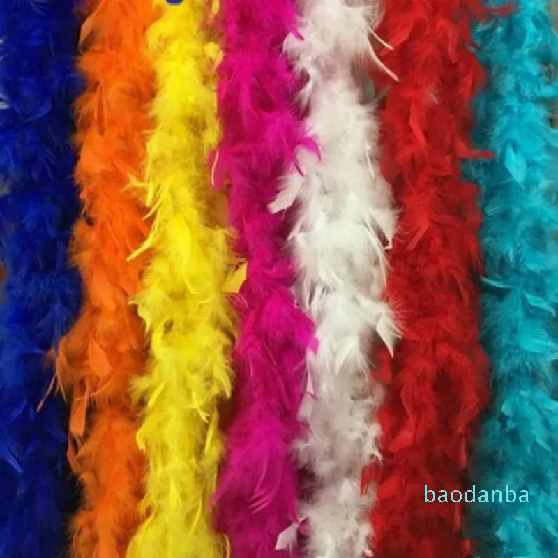 2021 Hot Selling Flera Färg Marabou Feather Boa För Fancy Dress Party Burlesque Boas Gratis frakt