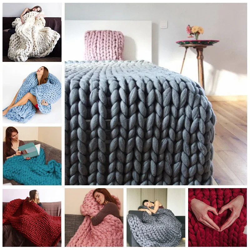 Merino wool yarn, Super bulky yarn, Bulky knit, Wool roving, Giant knit
