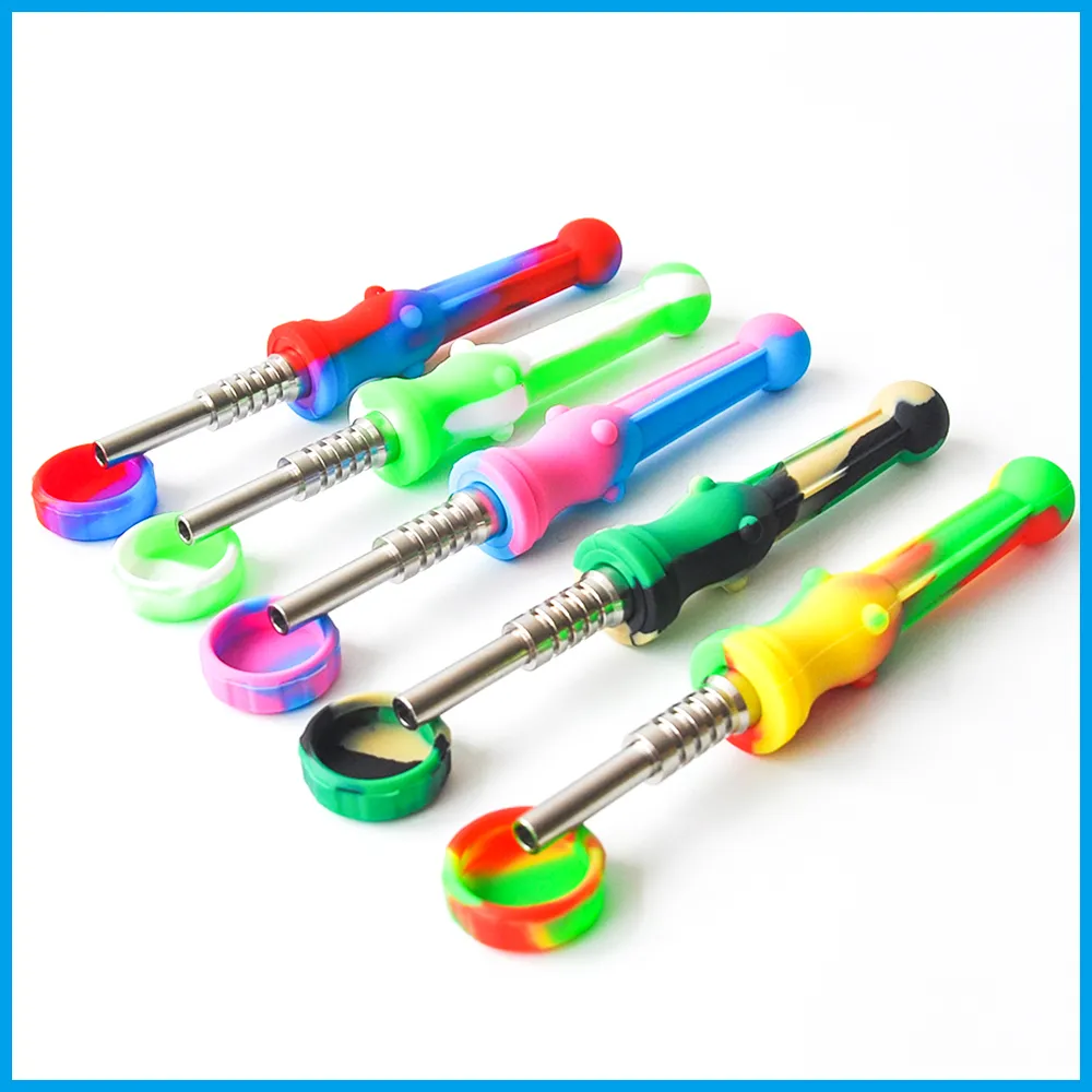 nectar pipe tobacco Silicone Nectar Collectors With 14.4mm Stainless... From Silicone_bong,  $2.52