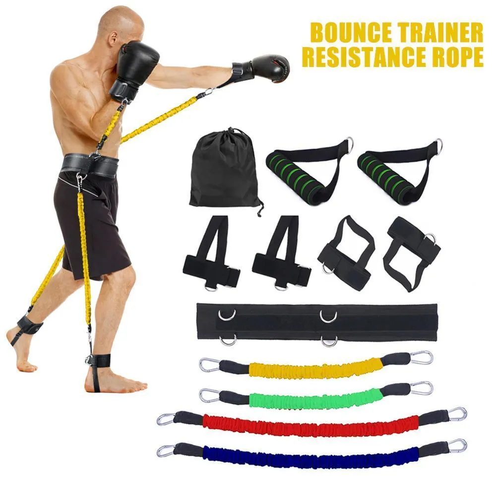 Motståndsband Boxing Muay Training Stretching Strap Set Gym Träning Fintess Övningar Midja Ben Styrka Training Belt Y200506