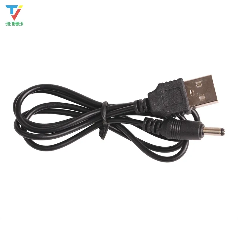 USB 2.0 A Mężczyzna do 3,5 mm Wtyczka zasilania DC Stereo Electronical Urządzenie Barrel Quick Connector 5 V Kabel 60cm