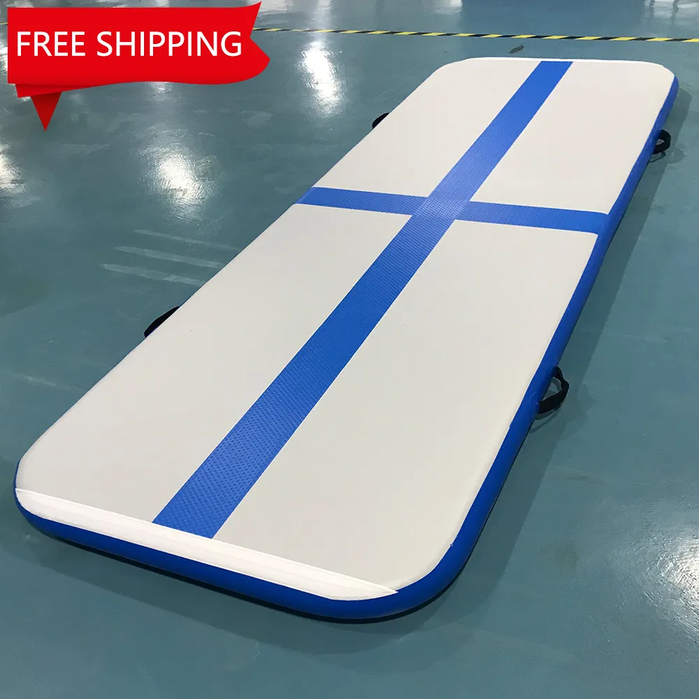 Free Shipping Free Pump Inflatable Airtrack 3*1*0.1M Folding Gym / Gymnastics Tumbling Jumping Mat for Fitness Exercise