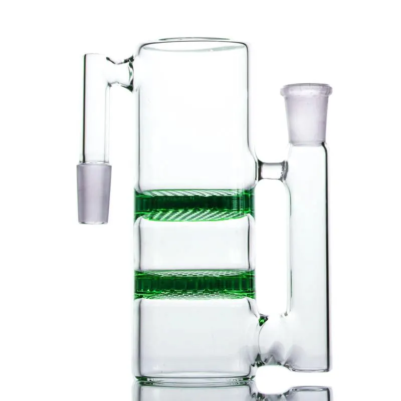 Haishahs Ash Catcher Podwójny Produkt Honeycomb Perc Bong Ashcather 14mm Różny kolor i Whirlpool Glass Water Rura