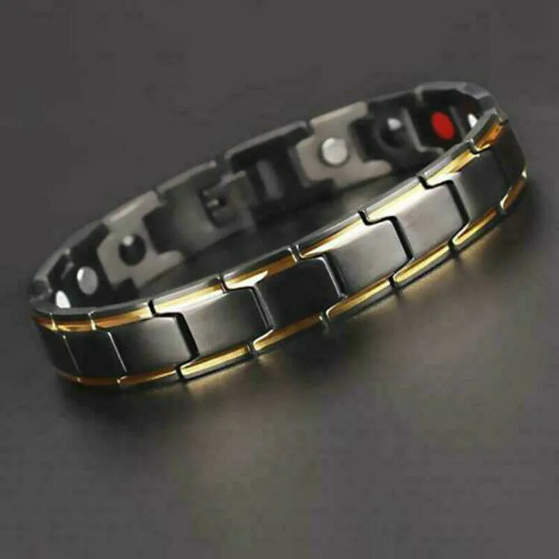 Charm Bracelets 2021 Therapeutic Energy Healing Bracelet Women Men Couple Jewelry Titanium Steel Magnetic Therapy326p