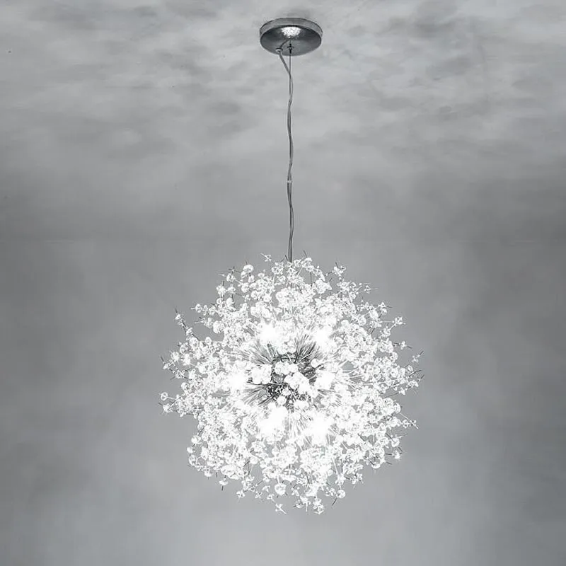 Paardebloem Kroonluchter Crystal Kralen Hanglampen Verlichting LED Hangende Ronde Moderne 8 9 12 16 Lichten voor Dining Woonkamer