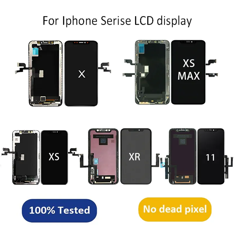 För iPhone X XS XSMAX XR 11 LCD Display OLED TFT Touch Screen Digitizer Replacement Assembly