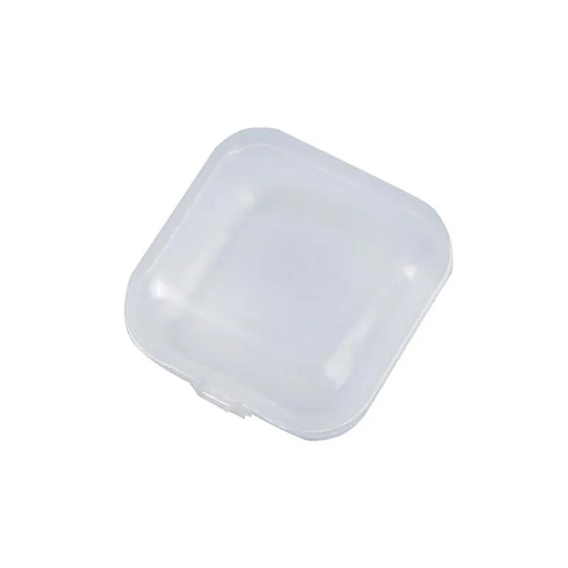 Mini plastique transparent petite boîte bijoux bouchons d'oreille boîte de rangement de pilules conteneur avec couvercles hameçon petits bacs haute plastique transparent