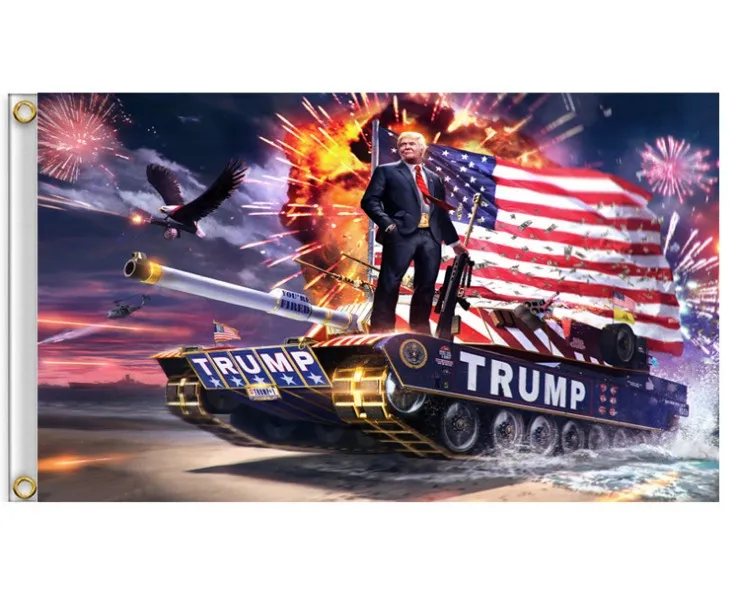 Trump Flag Hängande 90 * 150cm Trump Förvara Amerika Great Banners 3x5ft Digital Print Donald Trump 2020 Flagga 20 färger Decor Banner HHF1710