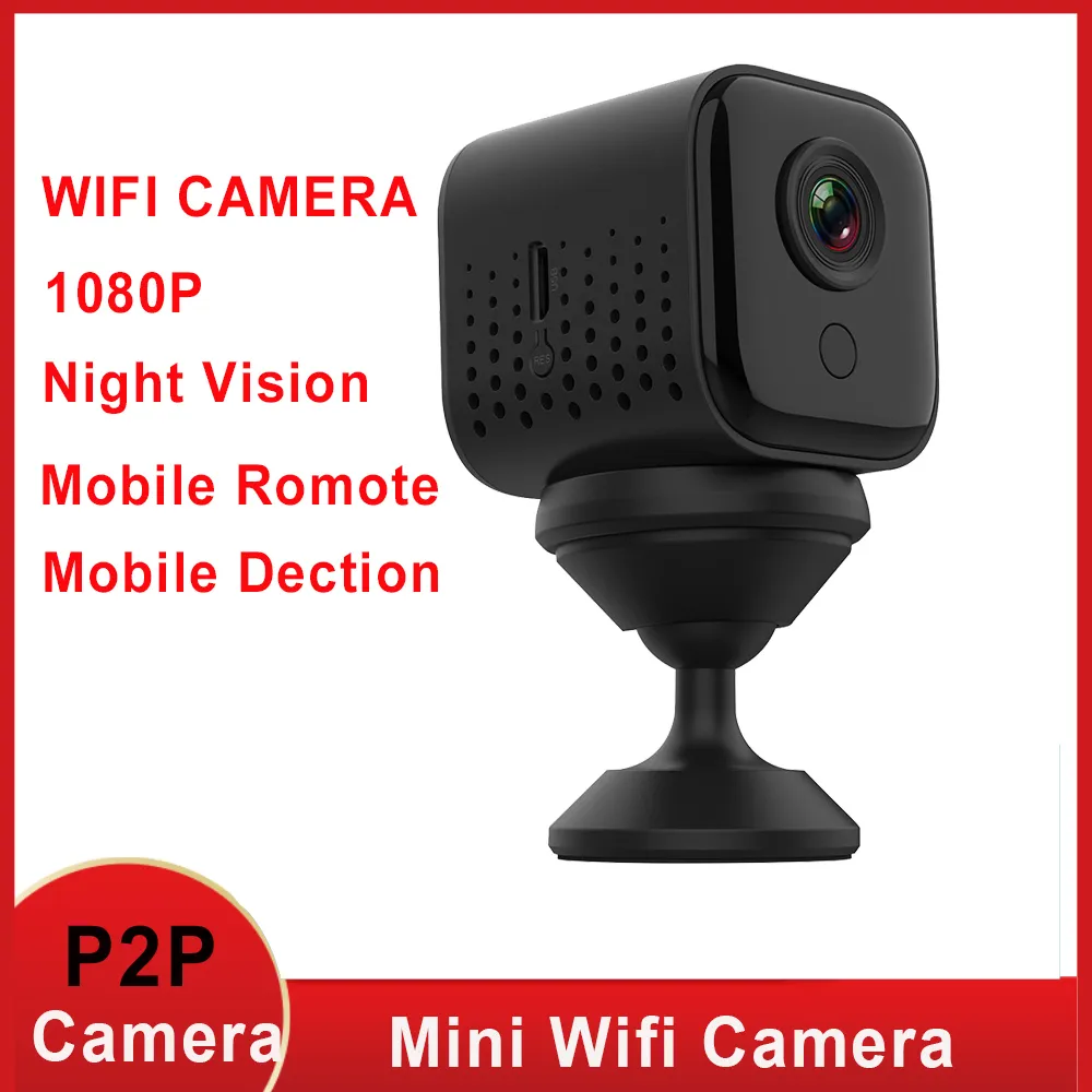 Mini 1080P WiFi Camera - HD Security Camera, Night Vision, Wireless IP ...