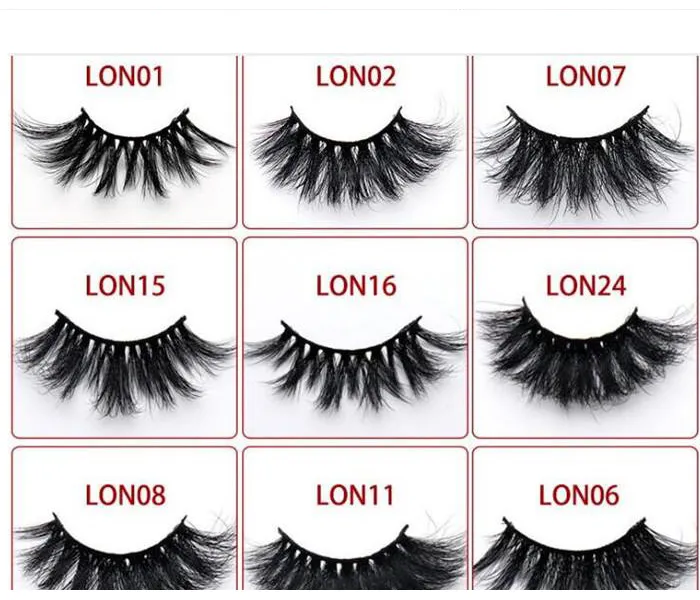 5D Vison Cheveux 25mm Faux Cils Épais Long Désordonné Cross Eye Lashes Extension Outils De Maquillage Des Yeux