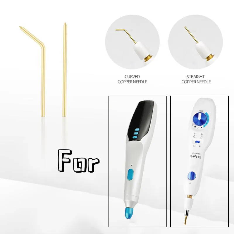 10 st Böjningsnål eller raka nålar för Plamere plasmapenna mullvadsborttagare skönhetsutrustning från Korea