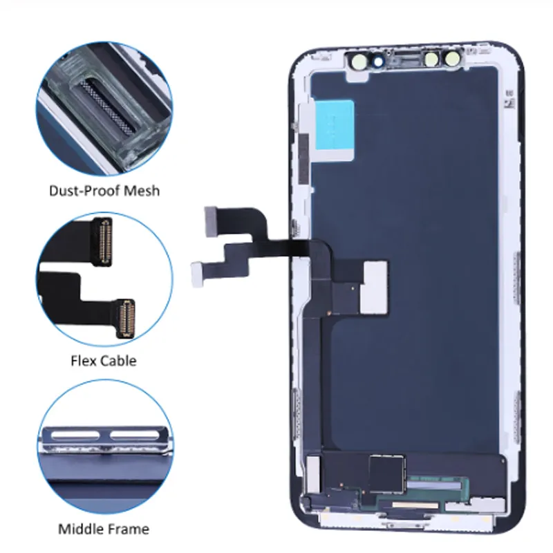 لوحات لـ iPhone X XS MAX XR 11 LCD Display OLED TFT Touch Screen Digitizer Assembly Assembly