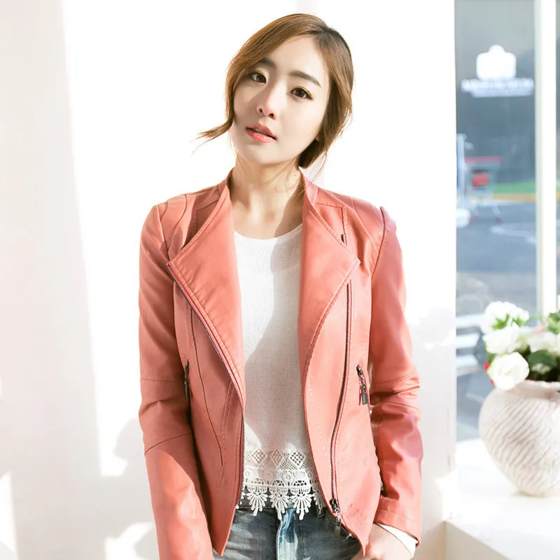 Siyah K sa Faux Deri Ceketler Kad n Veste Femme Printemps 2020 Chaqueta Moto Kore Giacca Moto Campera de Mujer Jaket Kulit