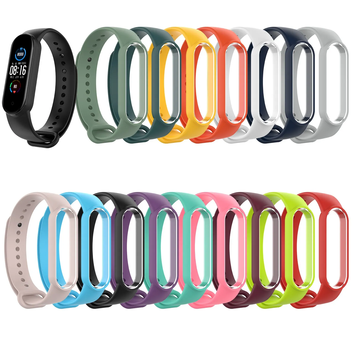  Silicone TPU Strap For Xiaomi Mi Band 8 Pro Replacement  Wristband Smart Watch Bracelet Straps Accessories : Cell Phones &  Accessories