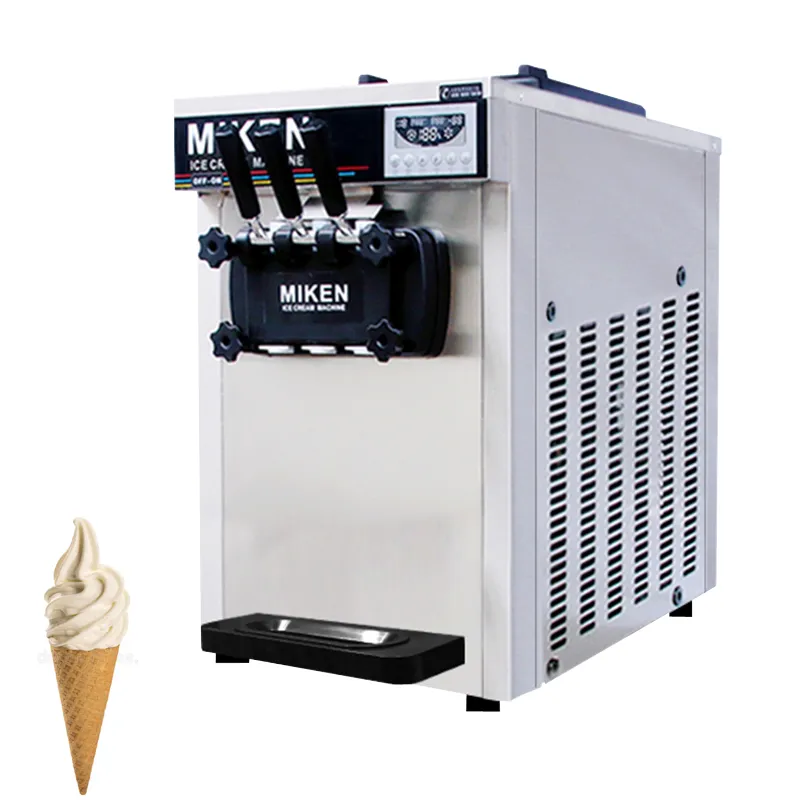 Commercial Soft Serve Ice Cream Manufacturing Machine Stainless Steel Compressor Ice Cream