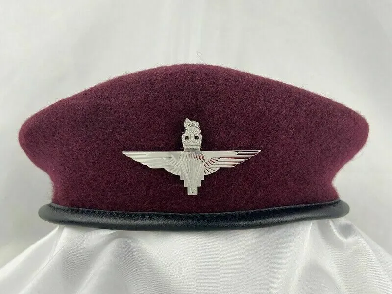 ww2 parachute red beret parachute regiment Berets Parachute Regiment Red Devils WWII UK Army British Silver Badge  Beret Hat Store1