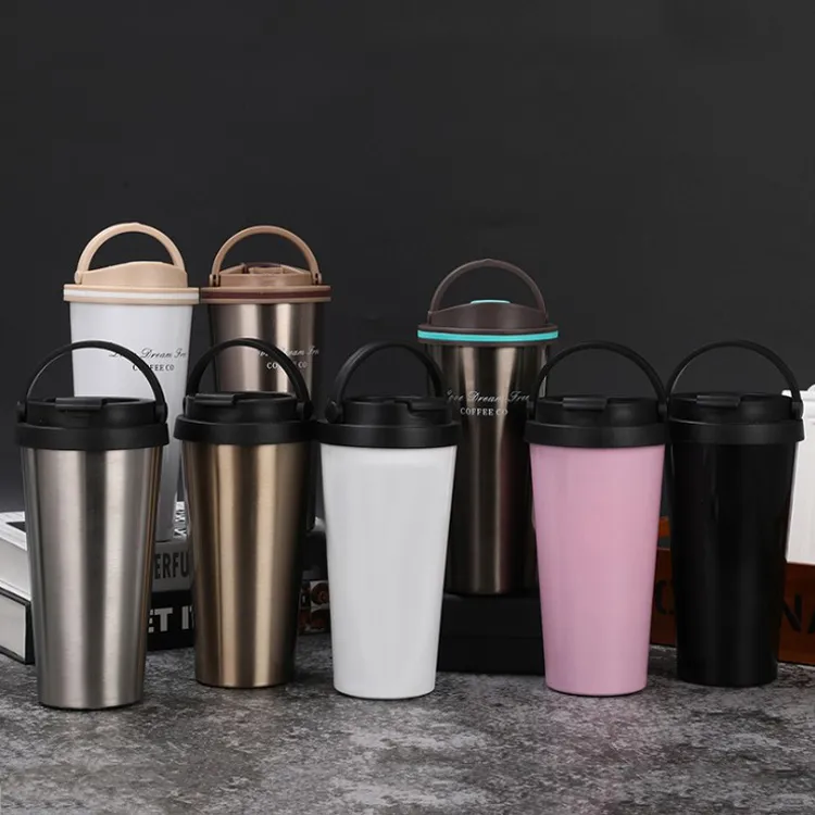 Wholesale 17oz Insulated Bottles Thermos Vacuum Flasks Coffee Mug Tumbler 500ml Office Outdoor Portable Stainless Steel Water Tumbler
