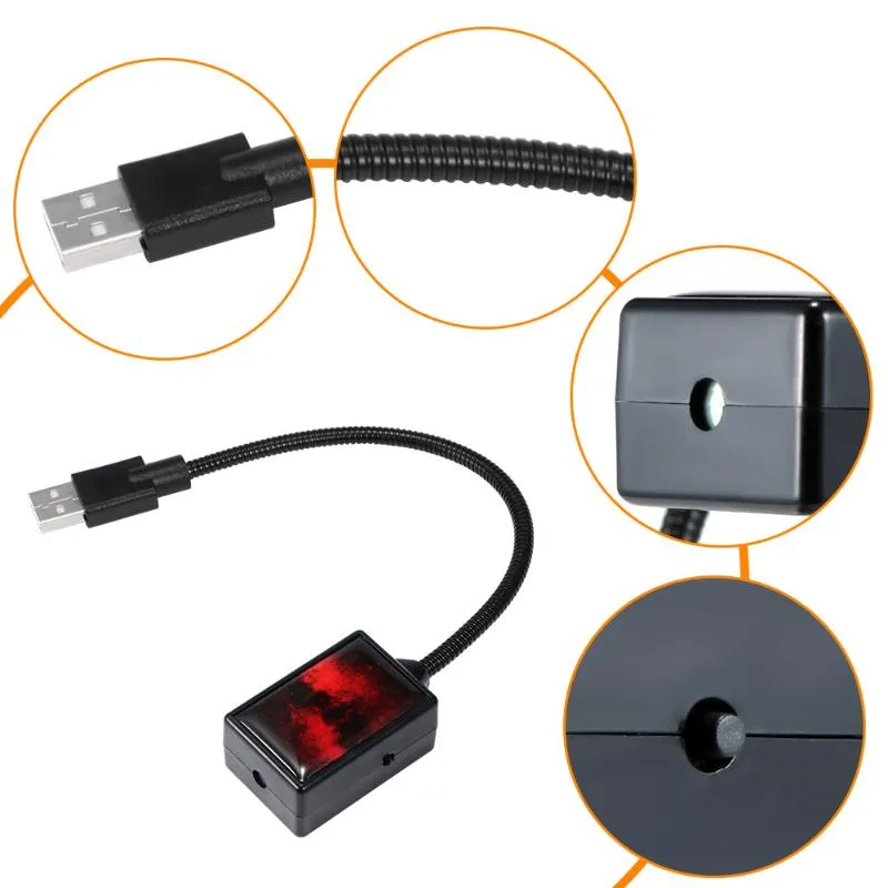 USB Tavan Işık Atmosfer Dekorasyon Ortam Işığı 360 Dönüş USB Arayüzü Evrensel Otomobil Odası Dekorasyonu CAR12360