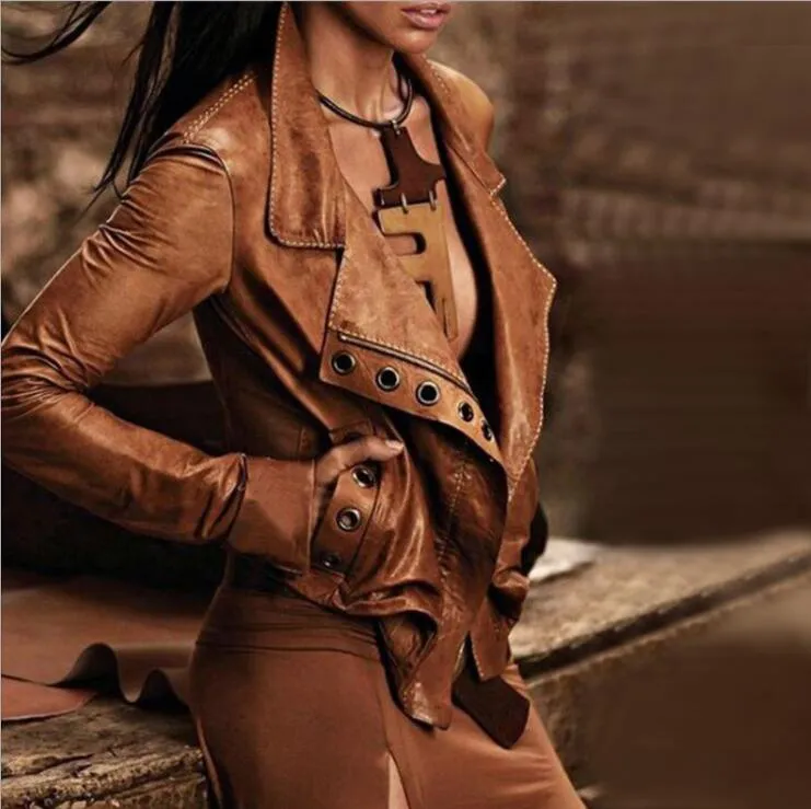 Cappotto donna maniche in pelle sale