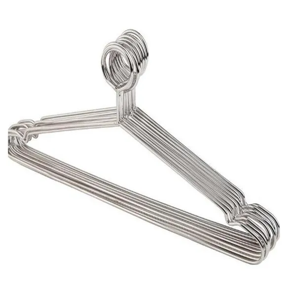 100pcs Anti-theft Stainless Steel Clothes Hanger with Security Hook Metal Clothing Hanger for Hotel Used Closet Organizer