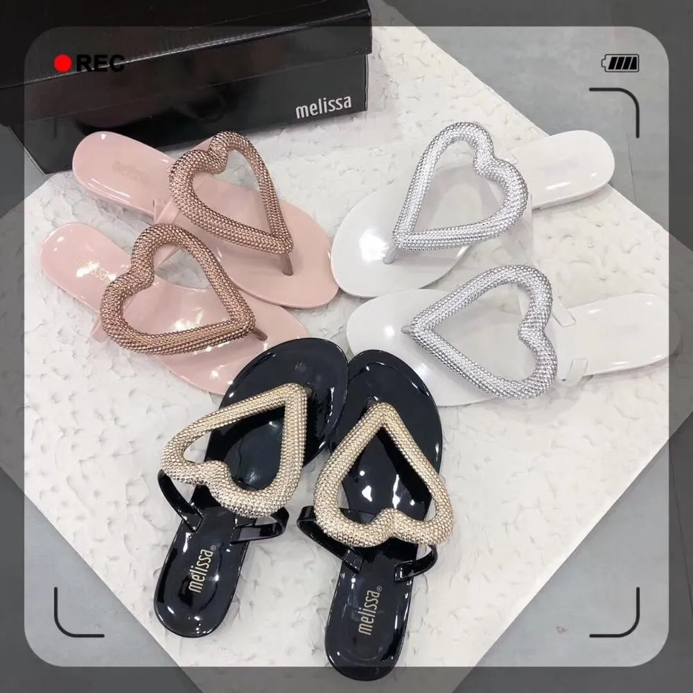 Melissa big sales heart flip flop