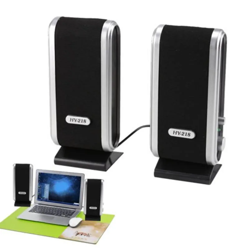 Haut-parleurs stéréo multimédia dordinateur HY-218 boîte de Son stéréo USB Portable Haut-parleurs de Musique pour Ordinateur Portable PC Haute Performance Freeday-uk 