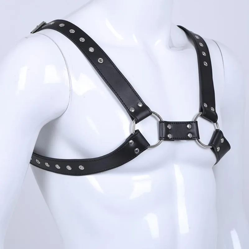 Sexy Lingerie For Men Faux Leather Adjustable Chest... From Sisan08, $15.12 