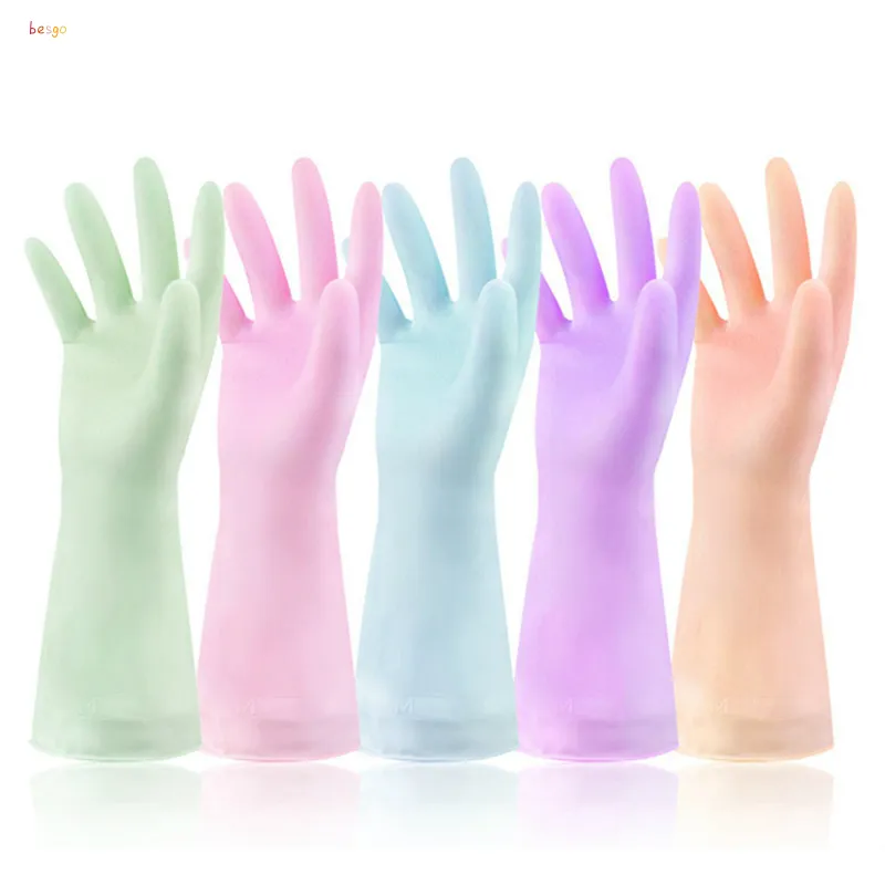 Kitchen Dish Washing Gloves Household Rubber Dishes Washing Glove Waterproof Wash Clothes Cleaning Kitchens Clean Tool BH4086 TYJ